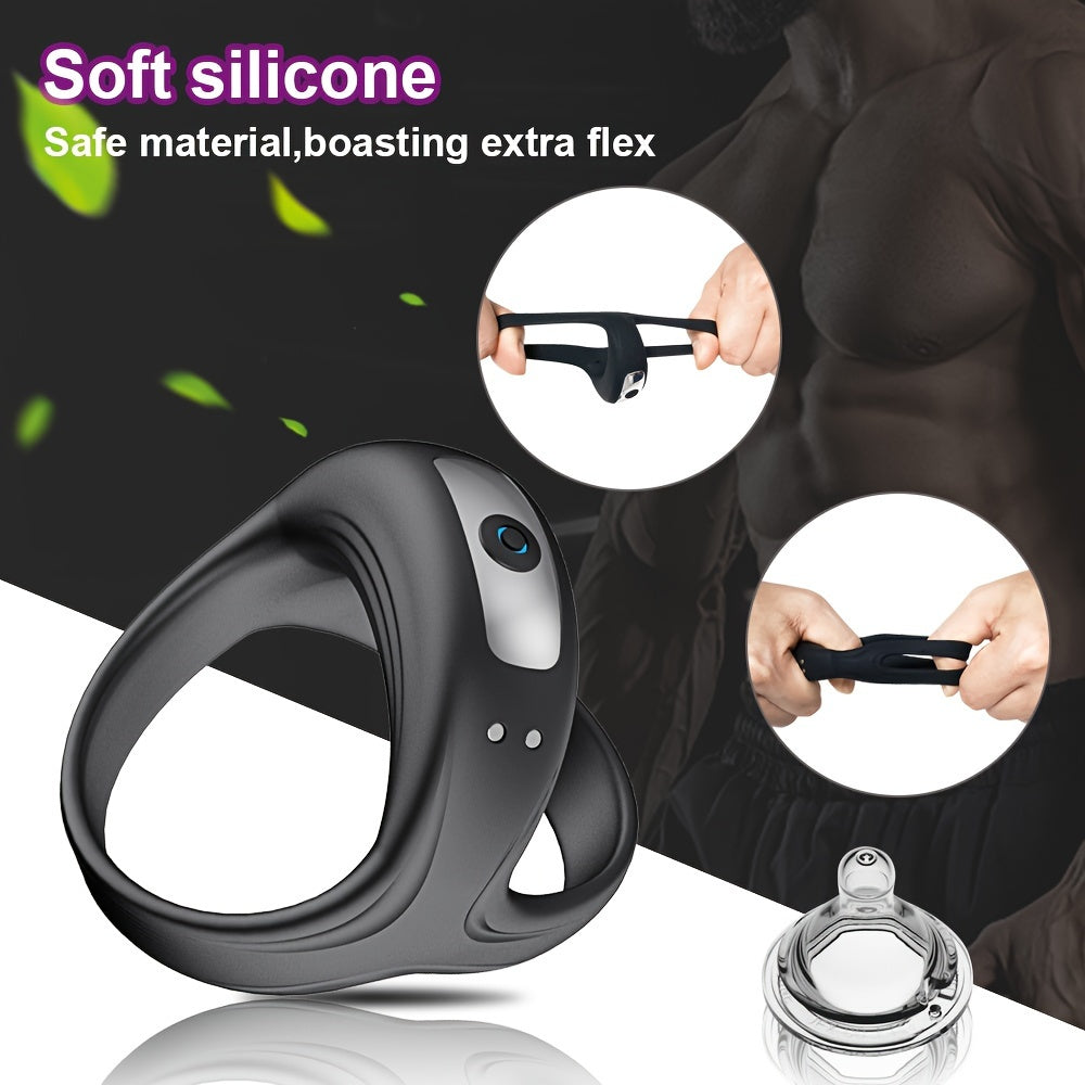 Vibrating Penis Ring Male Delay Ejaculation Charging Couple Invisible Cock Ring Anti-shedding Penis Ring Vibration Clitoris Stimulation Adult Supplies