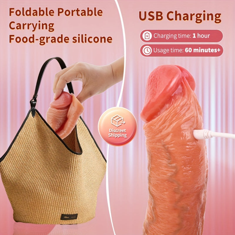 1pc Wearable Penis Sleeve Vibrator Replica Penis Sleeve Replica Dildo Sleeve Dick Electric Remote APP Control 9 Vibration Modes Male Penis Extender Vibrating Penis Ring Replica Male Masturbator Extender Delay Penis Sleeve Liq