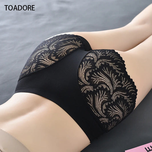 Women's Seamless Underwear Female Panties Quality Lace Antibacterial Woman Mid Waist Soft Silk Panty Underpants Bragas Mujer