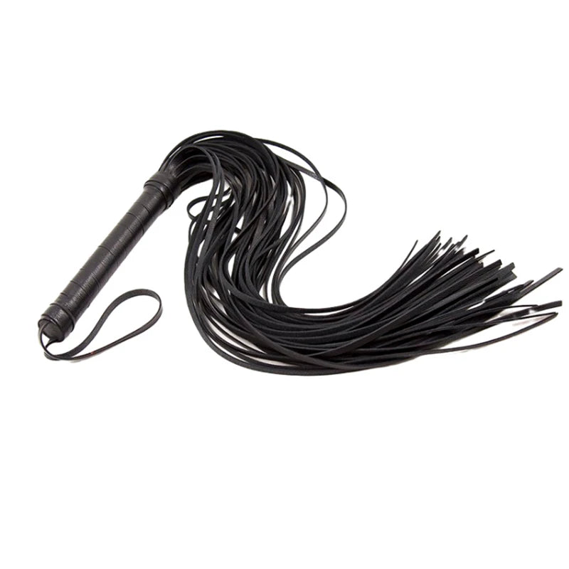 1PC High Quality Pu Leather Pimp Whip Portable Black Racing Riding Crop Party Flogger Queen Black Horse Riding Whip