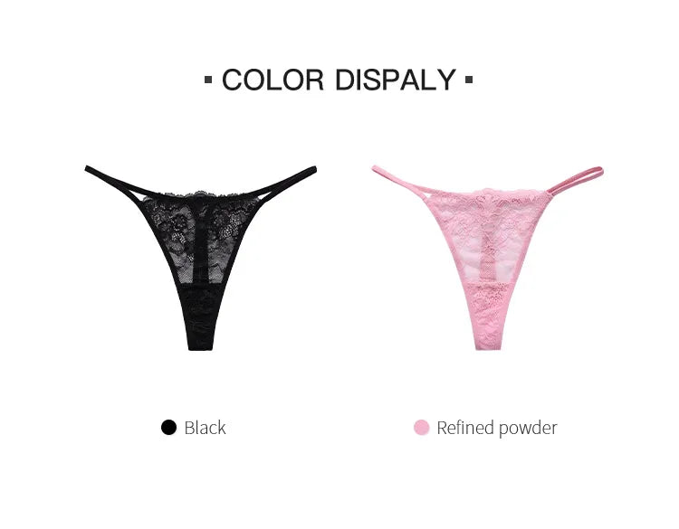 Women Panties Sexy Transparent Lace Low-Waist Panty Women Sexy Lingerie G String Bikini