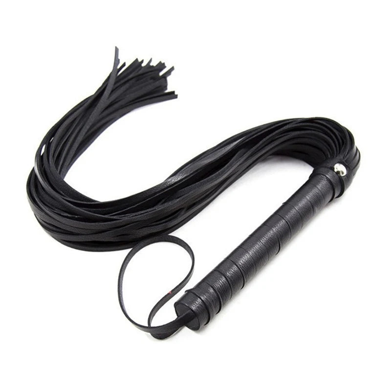 1PC High Quality Pu Leather Pimp Whip Portable Black Racing Riding Crop Party Flogger Queen Black Horse Riding Whip