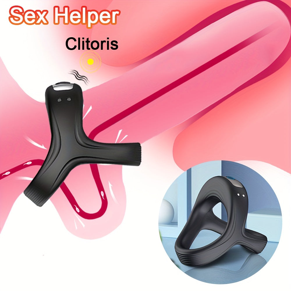 Vibrating Penis Ring Male Delay Ejaculation Charging Couple Invisible Cock Ring Anti-shedding Penis Ring Vibration Clitoris Stimulation Adult Supplies