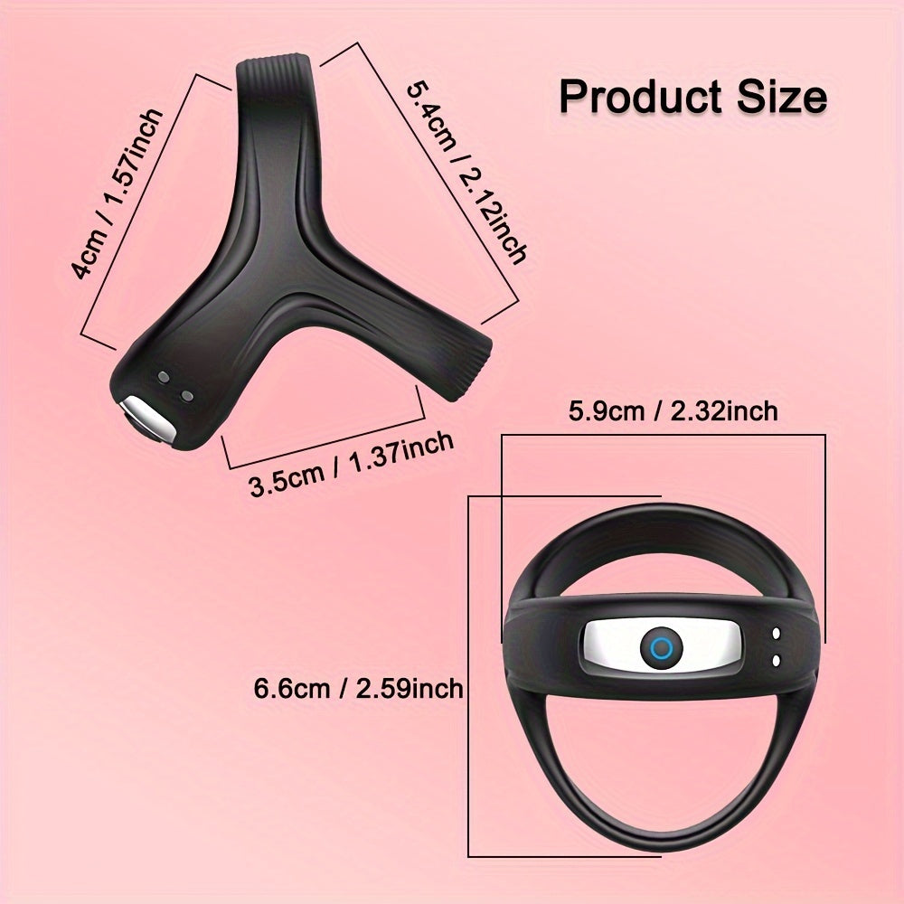 Vibrating Penis Ring Male Delay Ejaculation Charging Couple Invisible Cock Ring Anti-shedding Penis Ring Vibration Clitoris Stimulation Adult Supplies